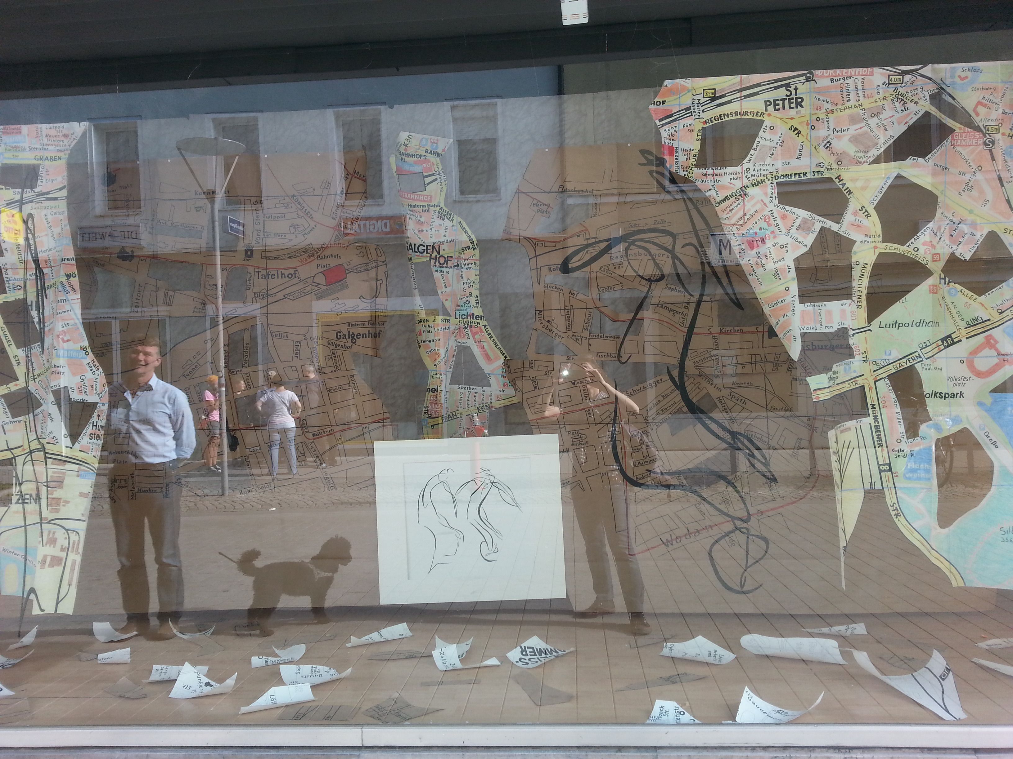 Kunst im Schaufenster am Aufseßplatz Nürnberg