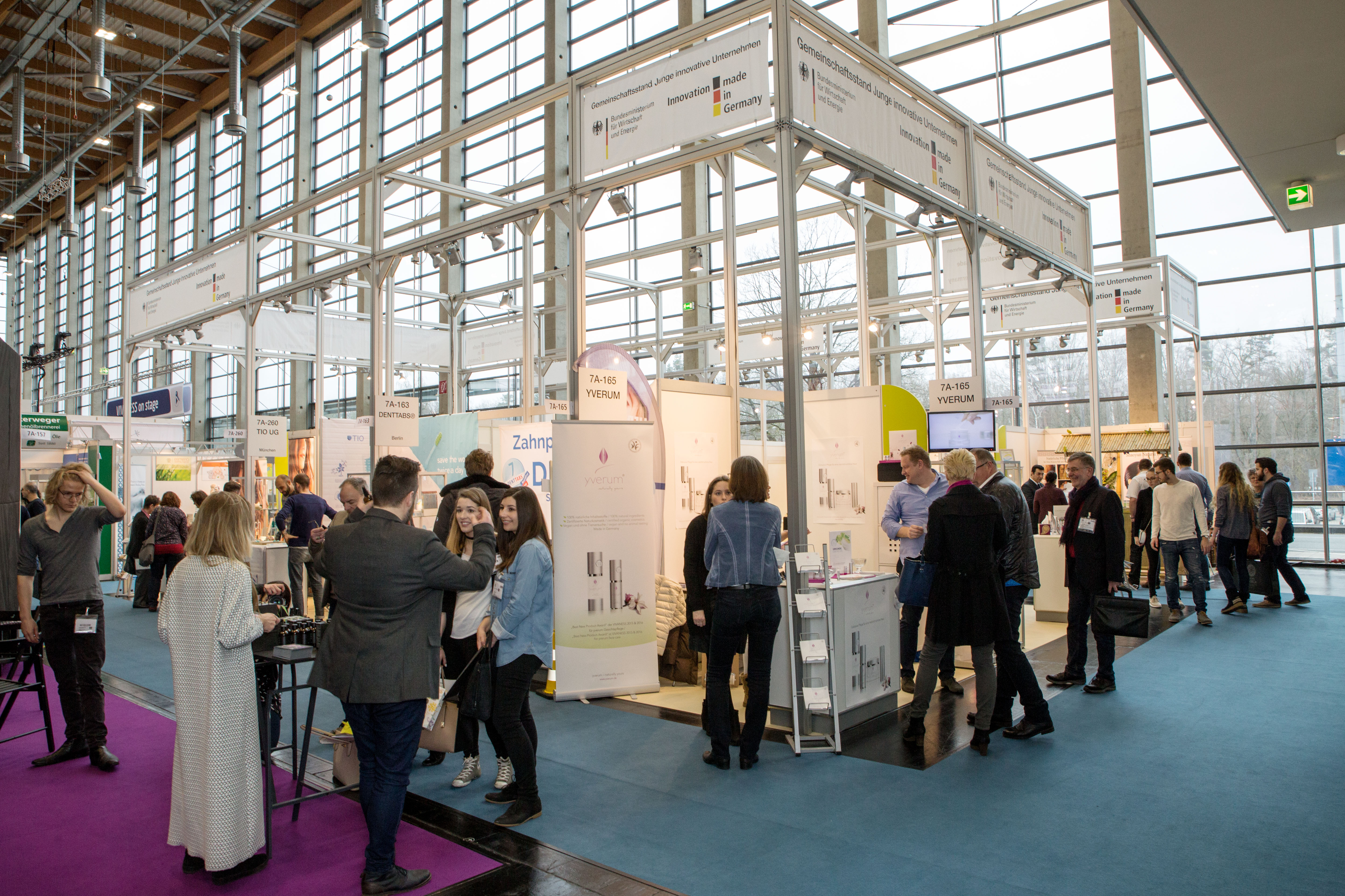Gemeinschaftsstand junge innovative Unternehmen auf der VIVANESS 2017 der NürnbergMesse