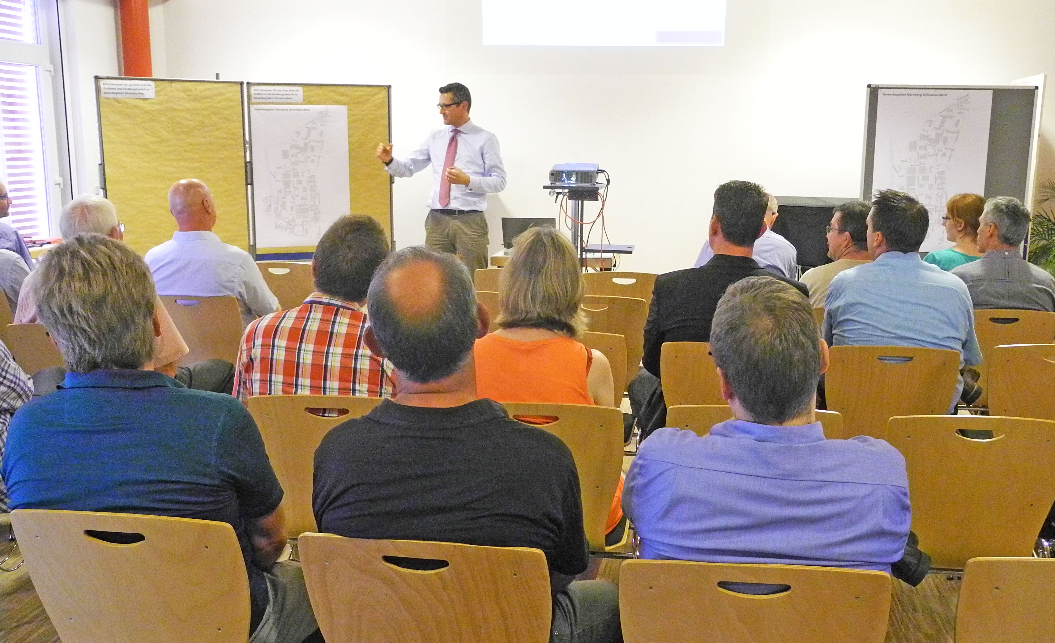 Gewerbegebietskonferenz im Nürnberger Gewerbegebiet Schmalau-West