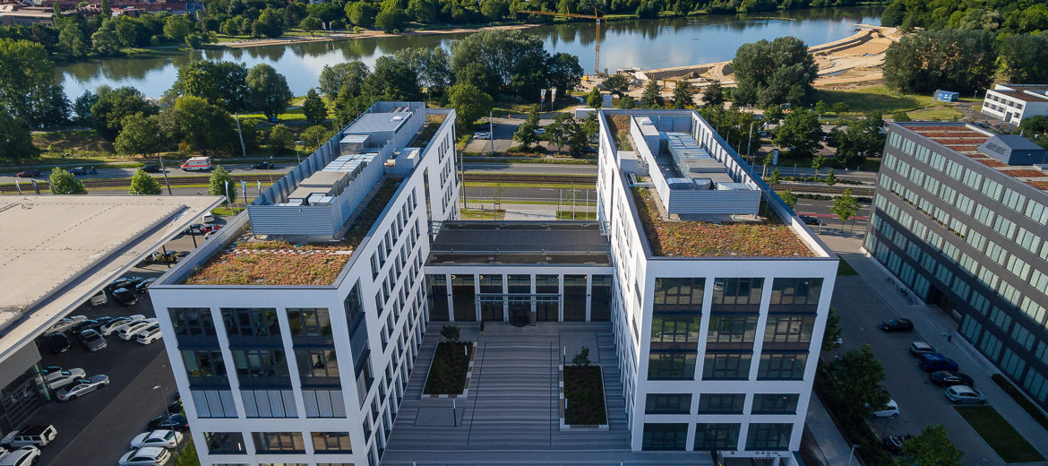 Das Milchhofareal am Wöhrder See: Einst Klassiker der Industriekultur, heute modernes Gewerbegebiet