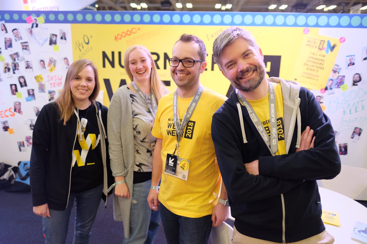 Nürnberg Web Week - Team bei der South by South West Messe in Austin, Texas