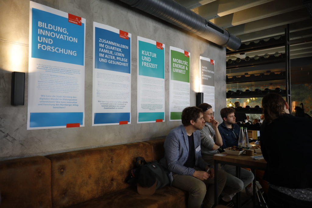 Dialoginseln bei der Veranstaltung "Mein Digitales Nürnberg" © Wirtschaftsförderung Nürnberg